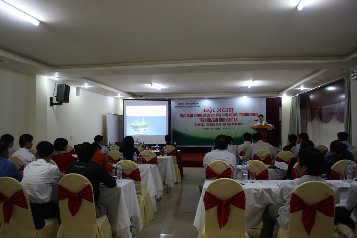 HỘI NGHỊ THỤC HIỆN CHÍNH SÁCH CHI TRẢ DVMTR TRÊN ĐỊA BÀN TỈNH NGHỆ AN