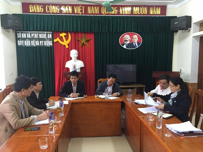 Đoàn công tác Tổng cục Lâm nghiệp làm việc với Quỹ Bảo vệ và phát triển rừng tỉnh Nghệ An