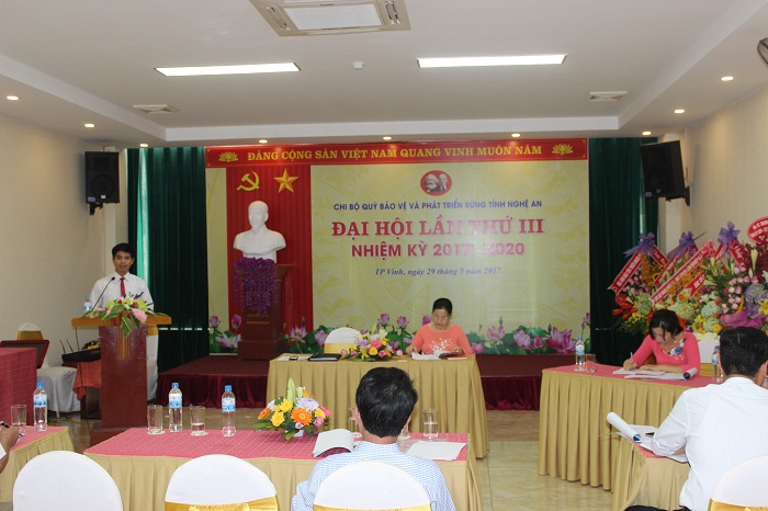 Chi bộ Quỹ Bảo vệ và Phát triển rừng tỉnh Nghệ An tổ chức Đại hội lần thứ III nhiệm kỳ 2017-2020