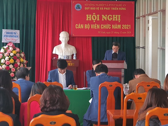 Hội nghị Cán bộ viên chức Quỹ Bảo vệ và Phát triển rừng tỉnh Nghệ An 