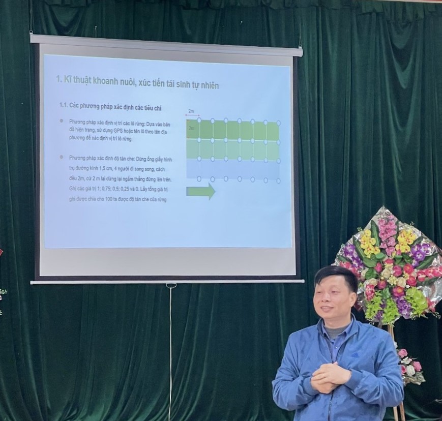 Tập huấn về kỹ thuật Khoanh nuôi, trồng bổ sung và khai thác hợp lý, bền vững rừng Lùng; Phục hồi rừng gỗ tự nhiên sản xuất 