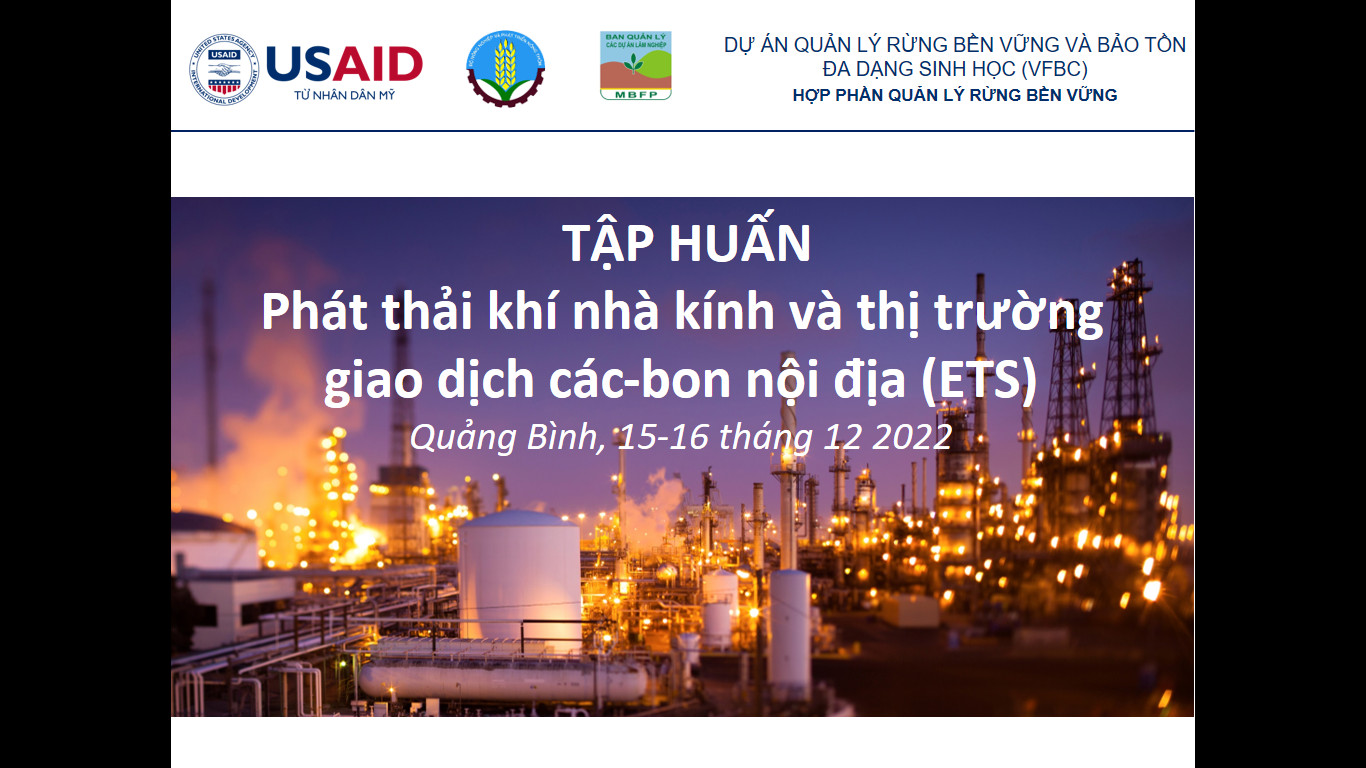 Tập huấn “Thị trường giao dịch các bon nội địa-ETS”