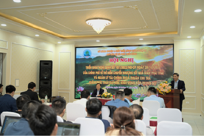 Triển khai thực hiện thí điểm chuyển nhượng  kết quả giảm phát thải và quản lý tài chính thỏa thuận chi trả giám phát thải khí nhà kính tại Nghệ An.